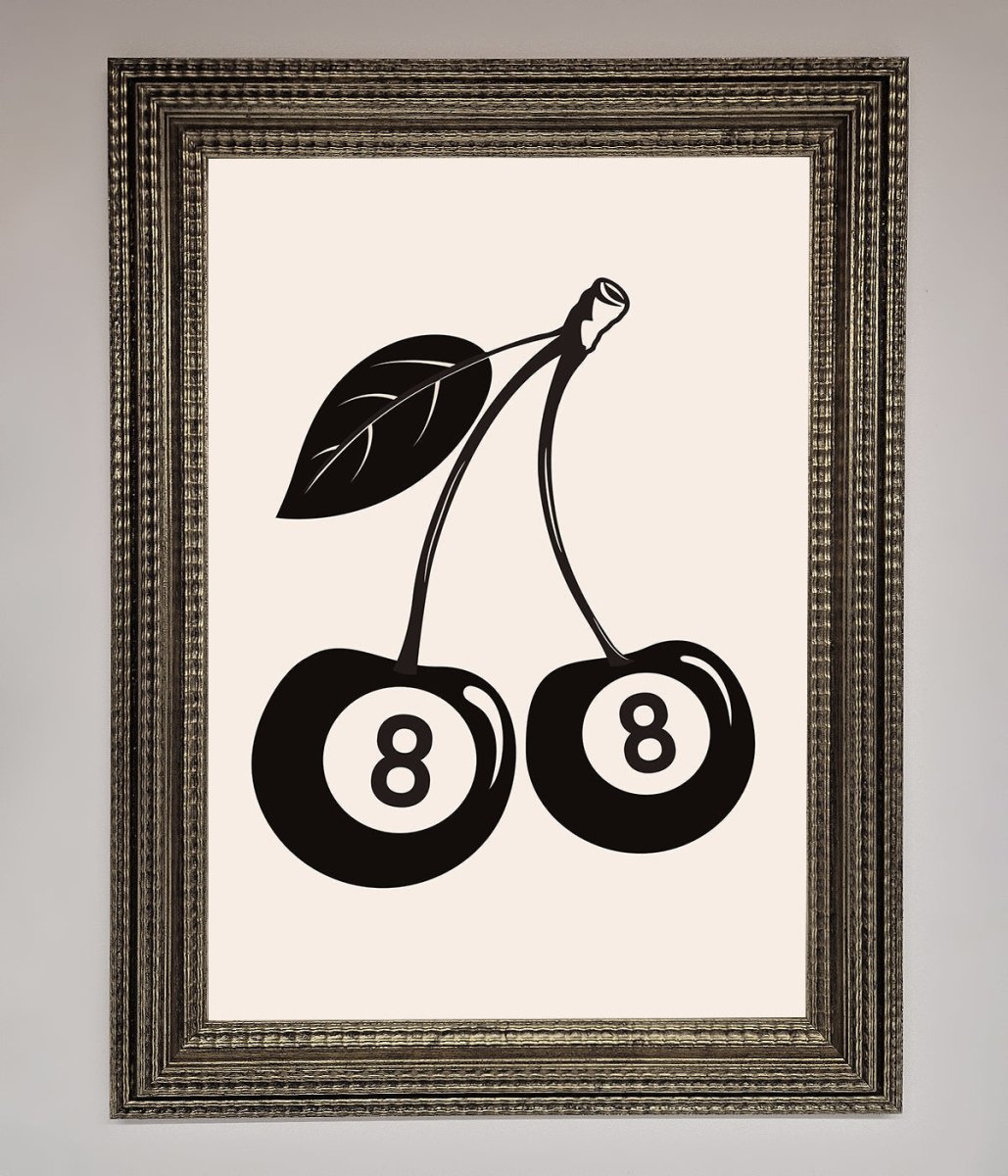 8 Ball Cherries Framed Wall Art - Zestio