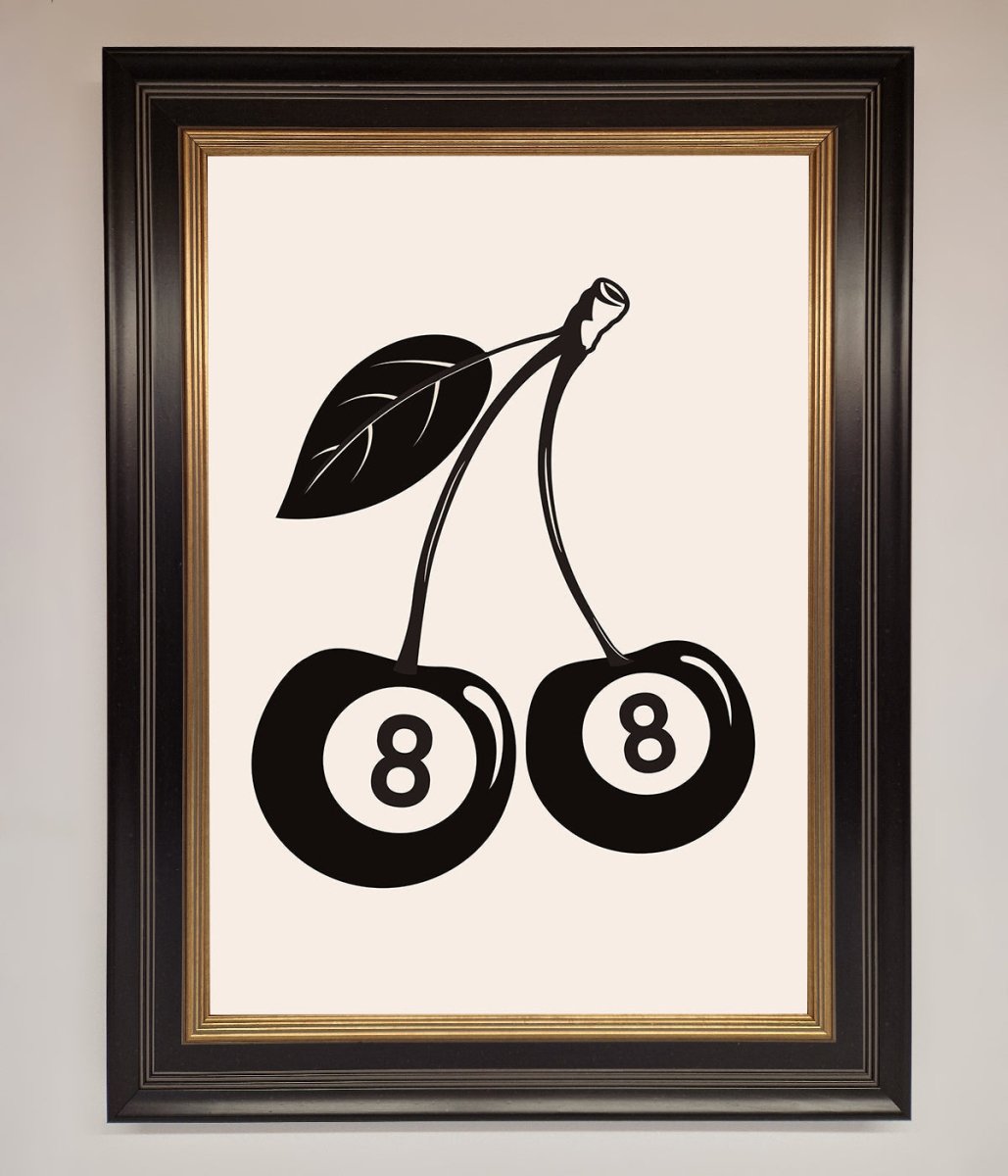 8 Ball Cherries Framed Wall Art - Zestio