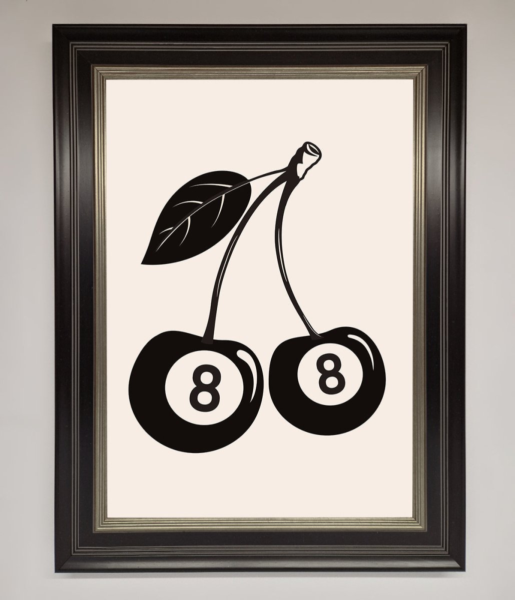 8 Ball Cherries Framed Wall Art - Zestio