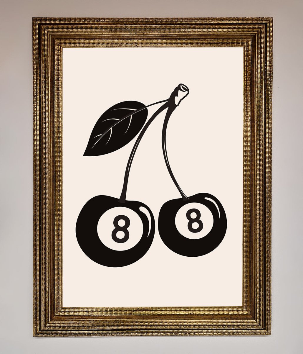 8 Ball Cherries Framed Wall Art - Zestio