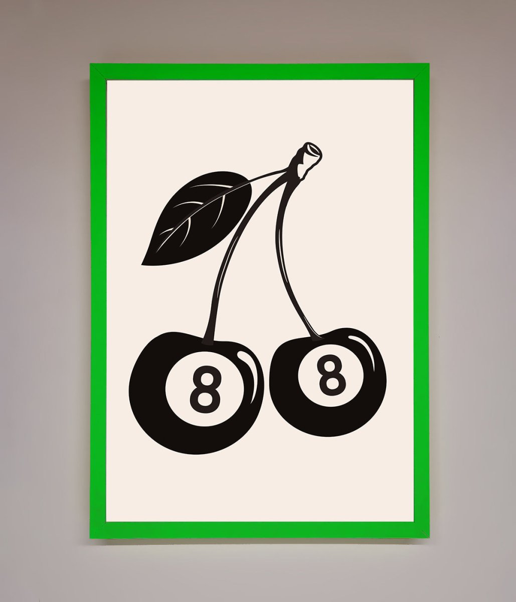 8 Ball Cherries Framed Wall Art - Zestio