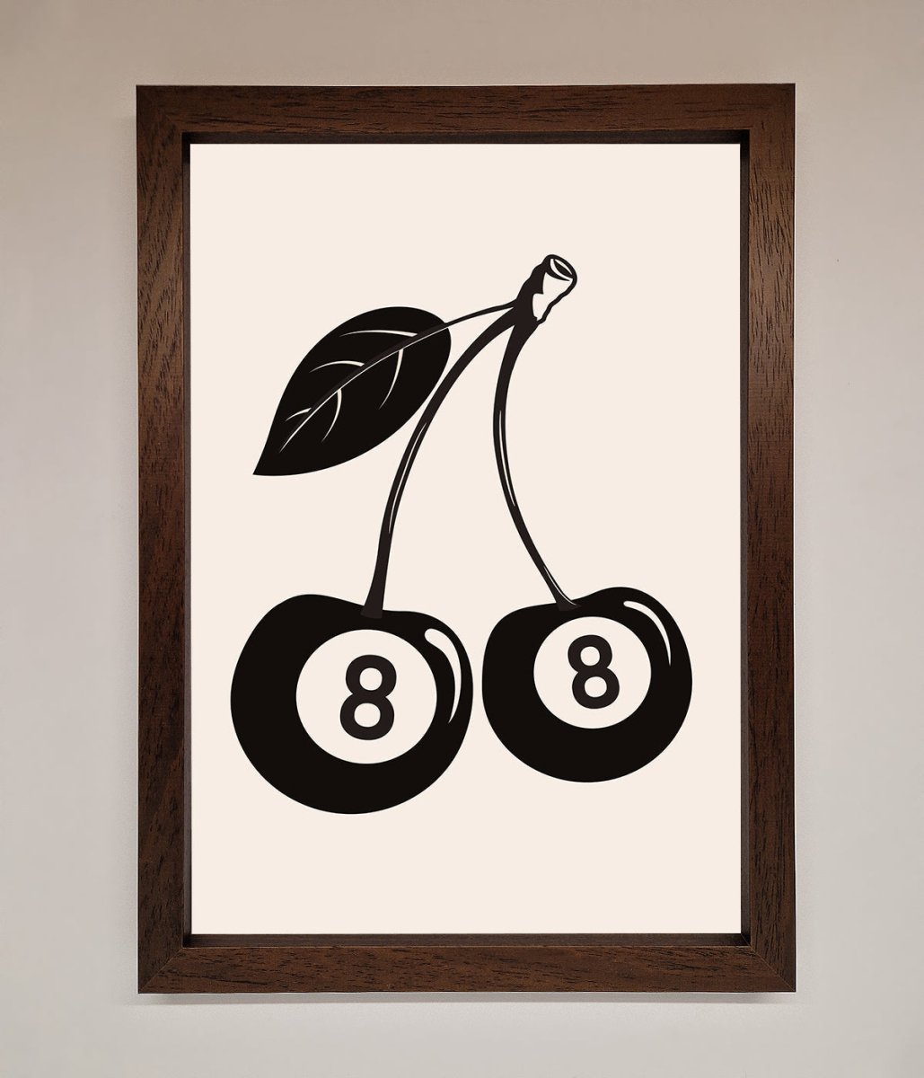 8 Ball Cherries Framed Wall Art - Zestio