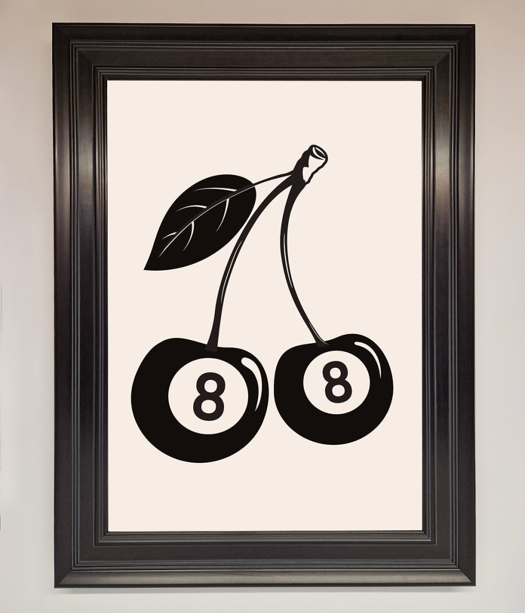 8 Ball Cherries Framed Wall Art - Zestio