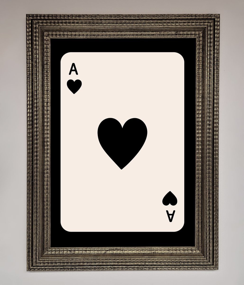 Ace Of Hearts Framed Poster - Zestio