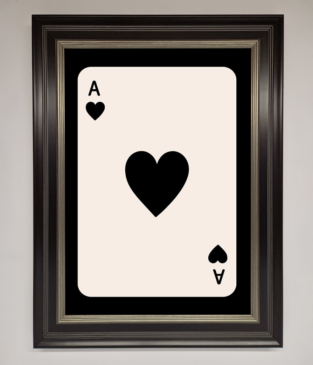 Ace Of Hearts Framed Poster - Zestio