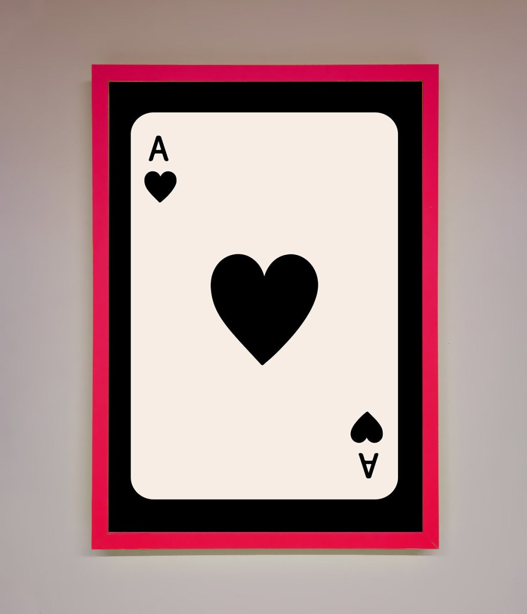 Ace Of Hearts Framed Poster - Zestio