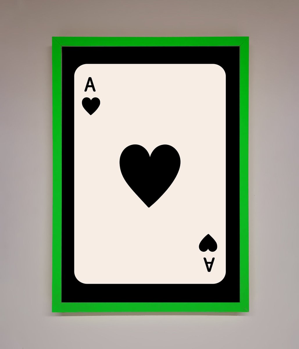 Ace Of Hearts Framed Poster - Zestio