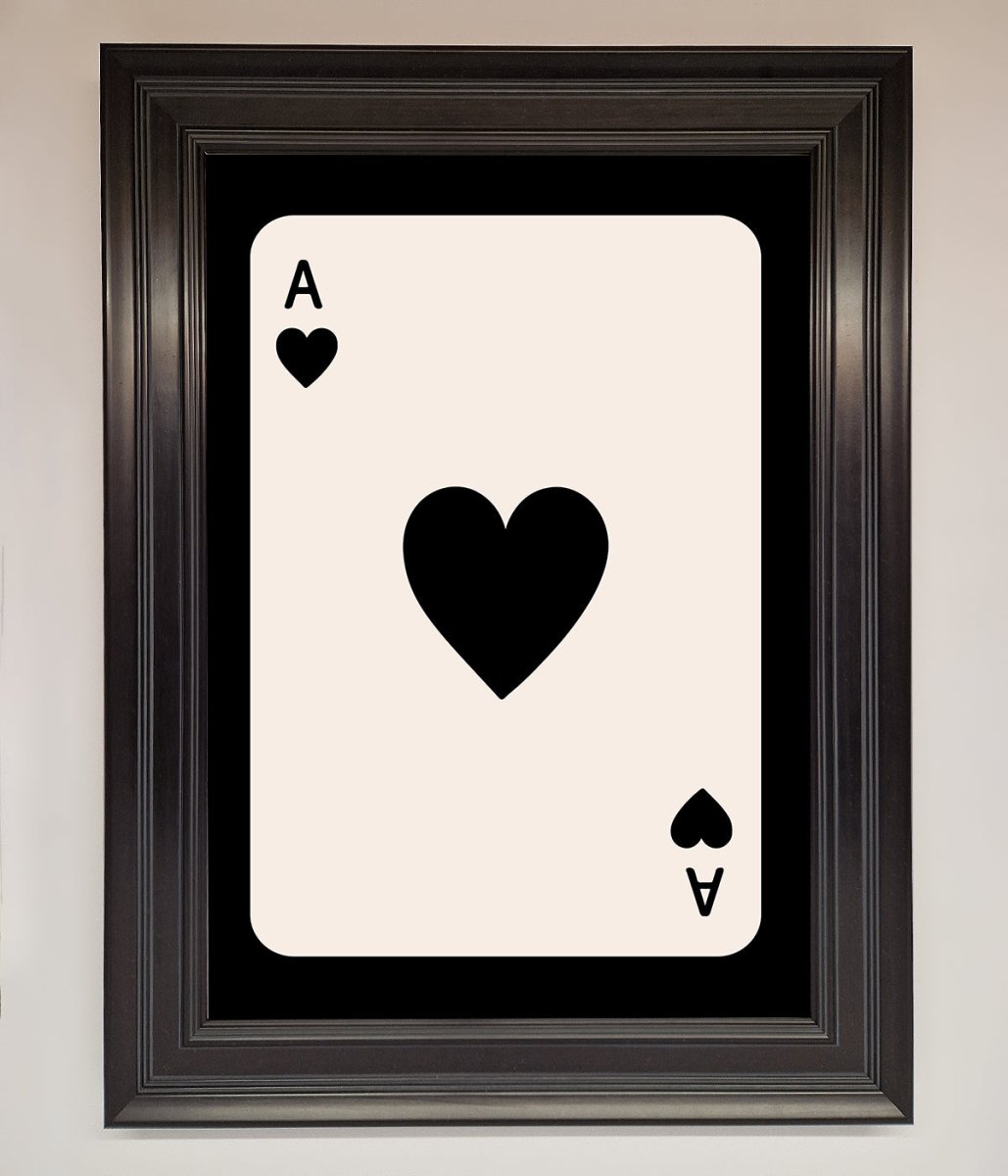 Ace Of Hearts Framed Poster - Zestio