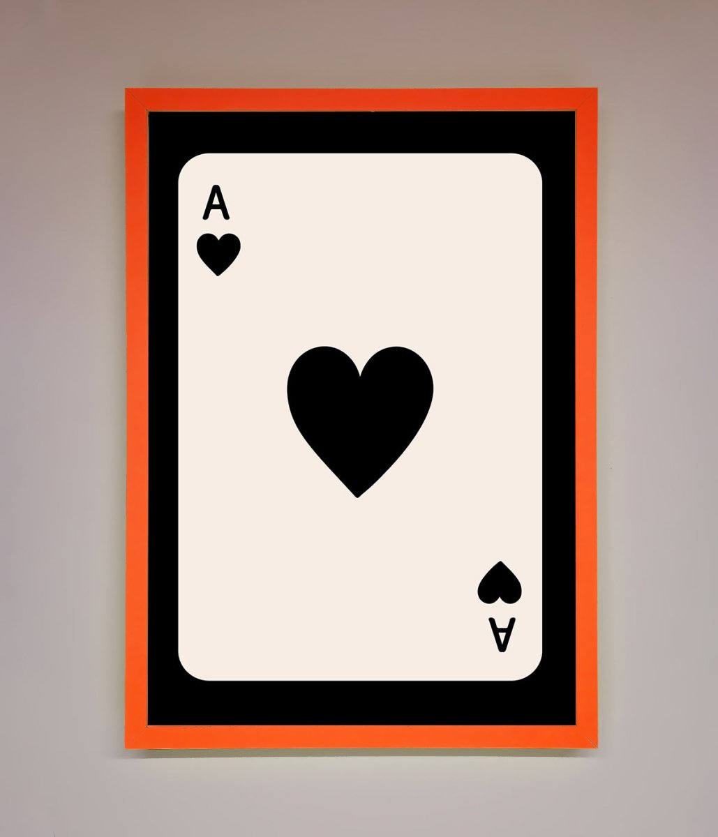 Ace Of Hearts Framed Poster - Zestio