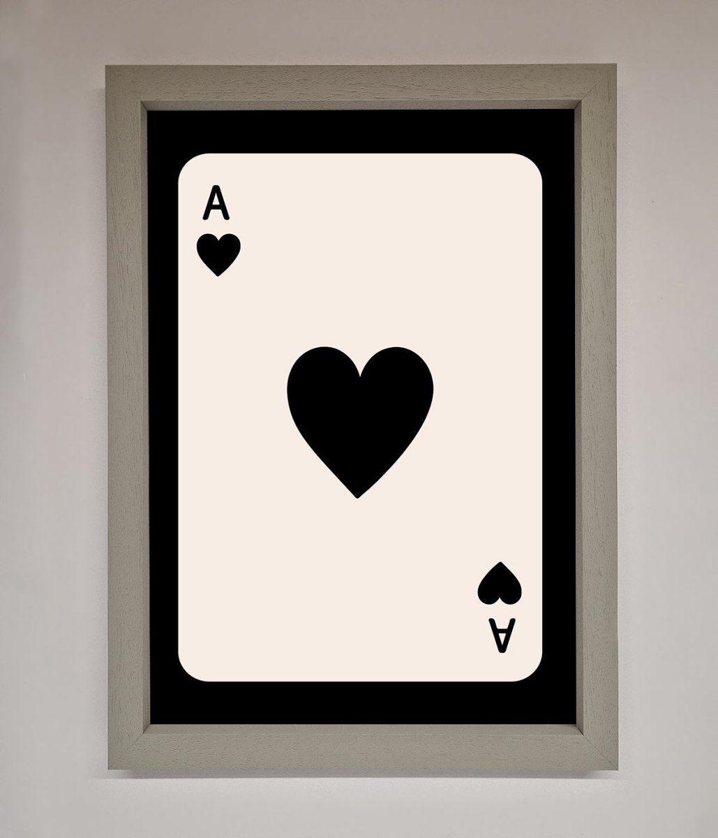 Ace Of Hearts Framed Poster - Zestio