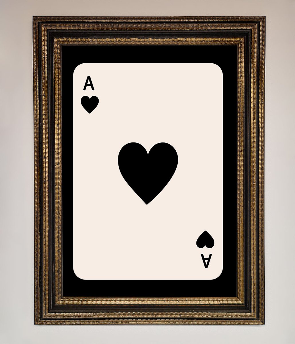 Ace Of Hearts Framed Poster - Zestio