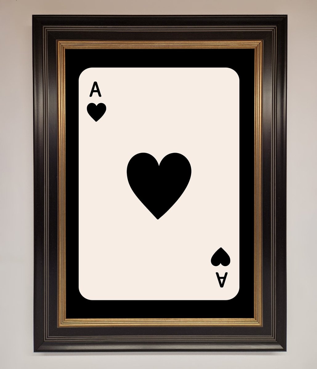 Ace Of Hearts Framed Poster - Zestio