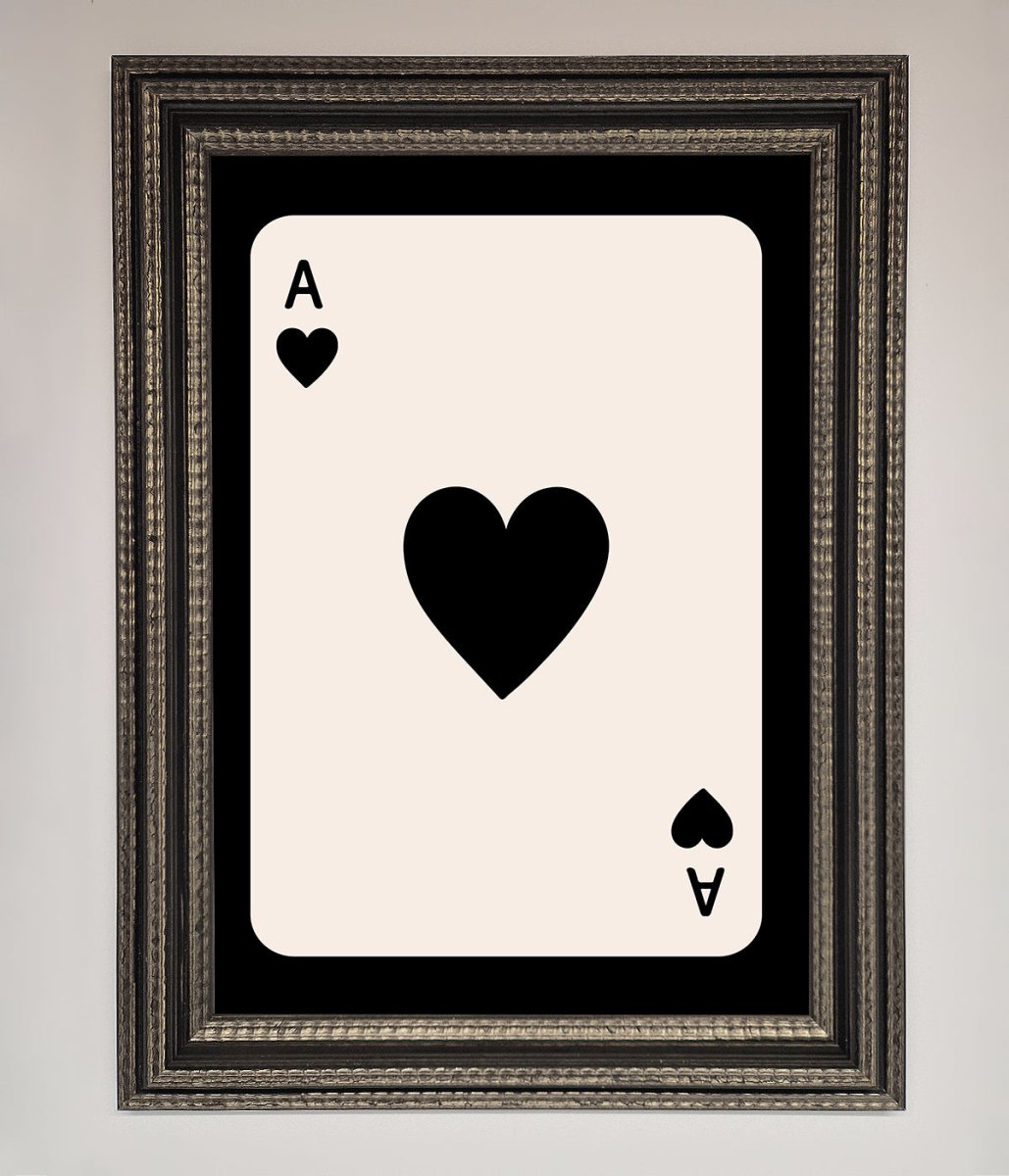 Ace Of Hearts Framed Poster - Zestio