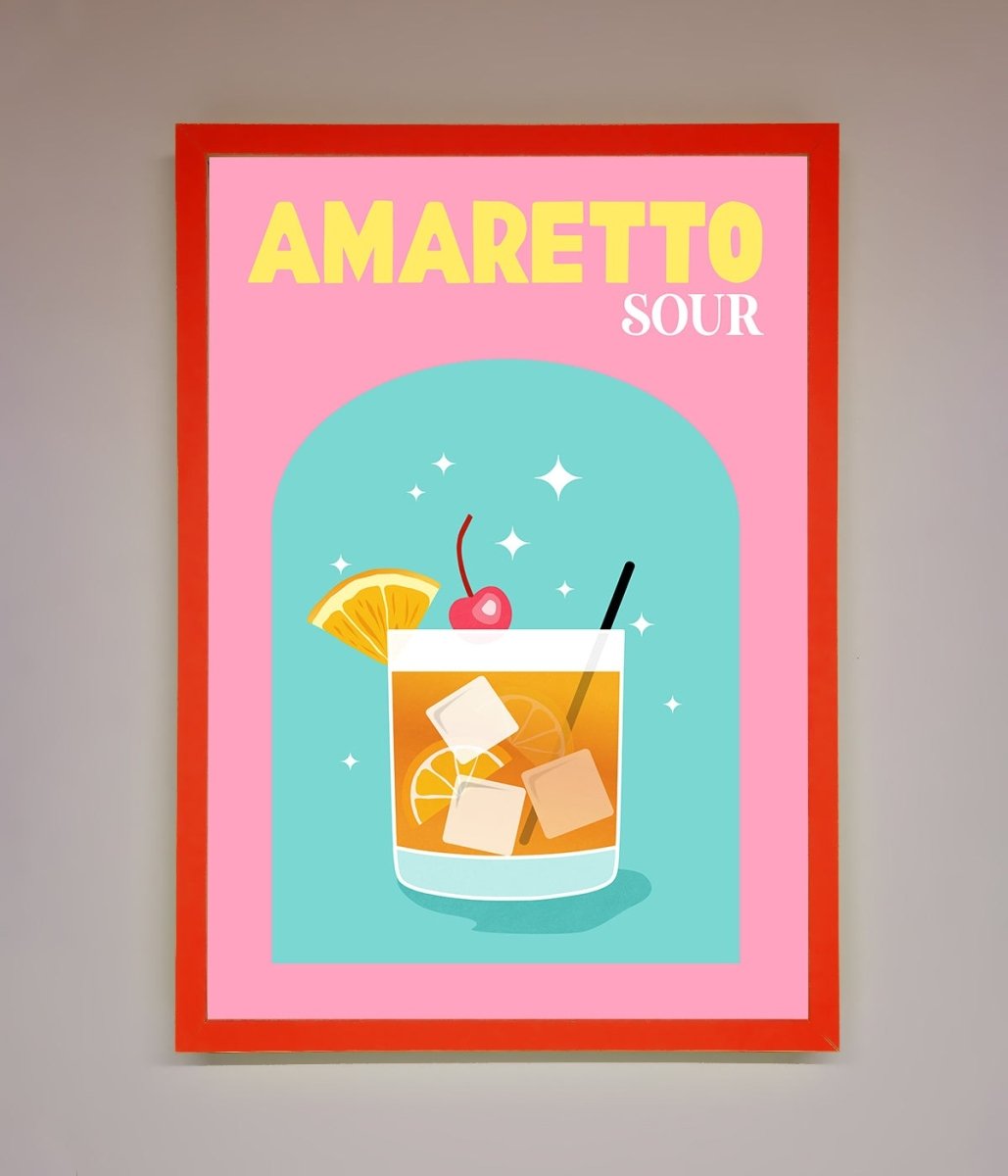 Amaretto Sour Cocktail Framed Wall Art - Zestio