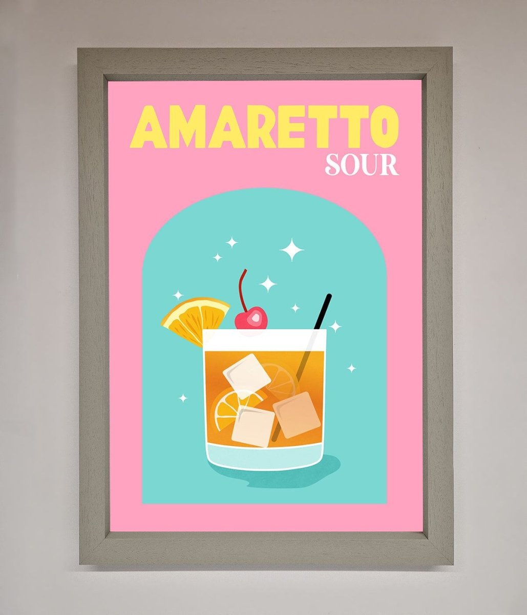 Amaretto Sour Cocktail Framed Wall Art - Zestio