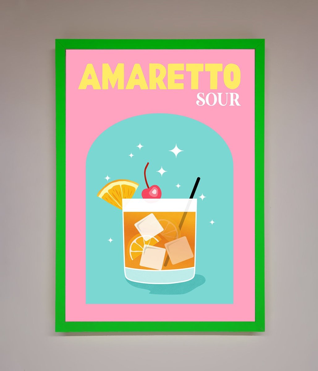 Amaretto Sour Cocktail Framed Wall Art - Zestio