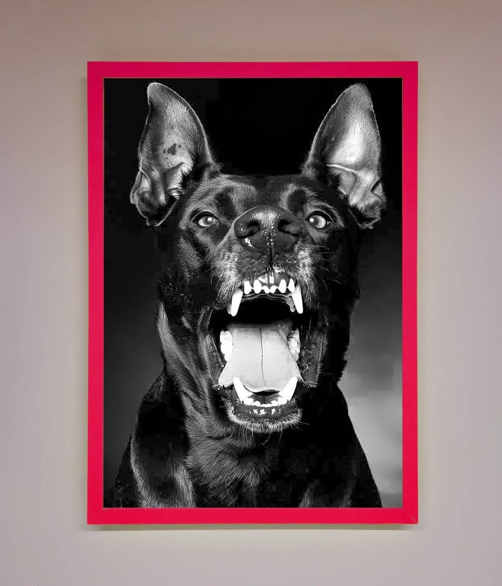 Angry Doberman Dog Framed Wall Art - Zestio