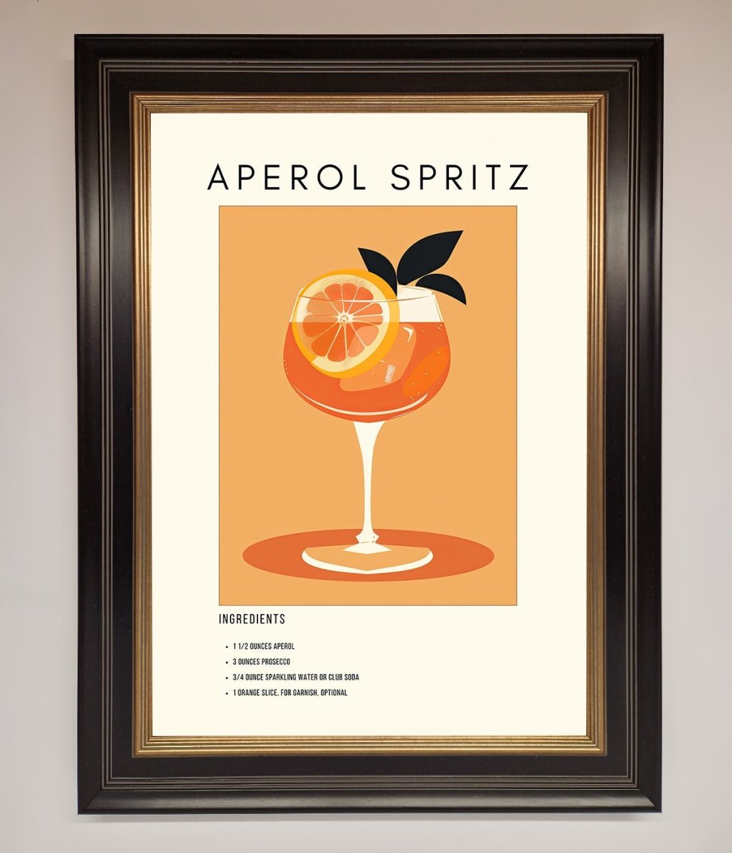 Aperol Spritz Cocktail Framed Print - Zestio