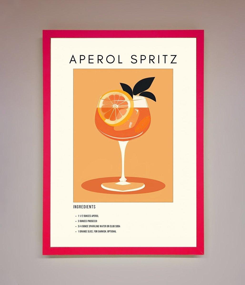Aperol Spritz Cocktail Framed Print - Zestio