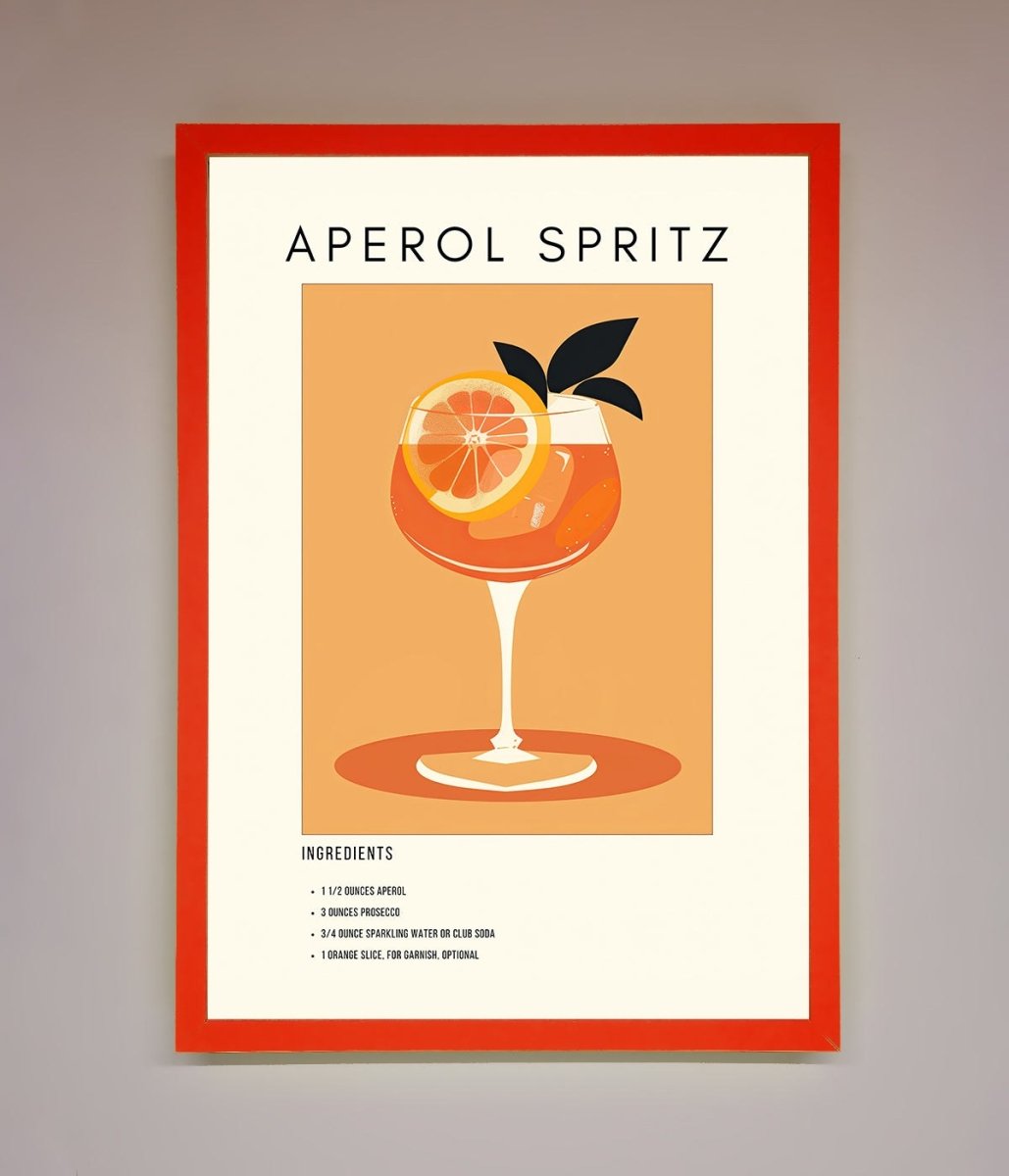 Aperol Spritz Cocktail Framed Print - Zestio