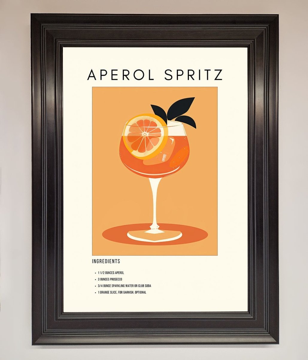 Aperol Spritz Cocktail Framed Print - Zestio