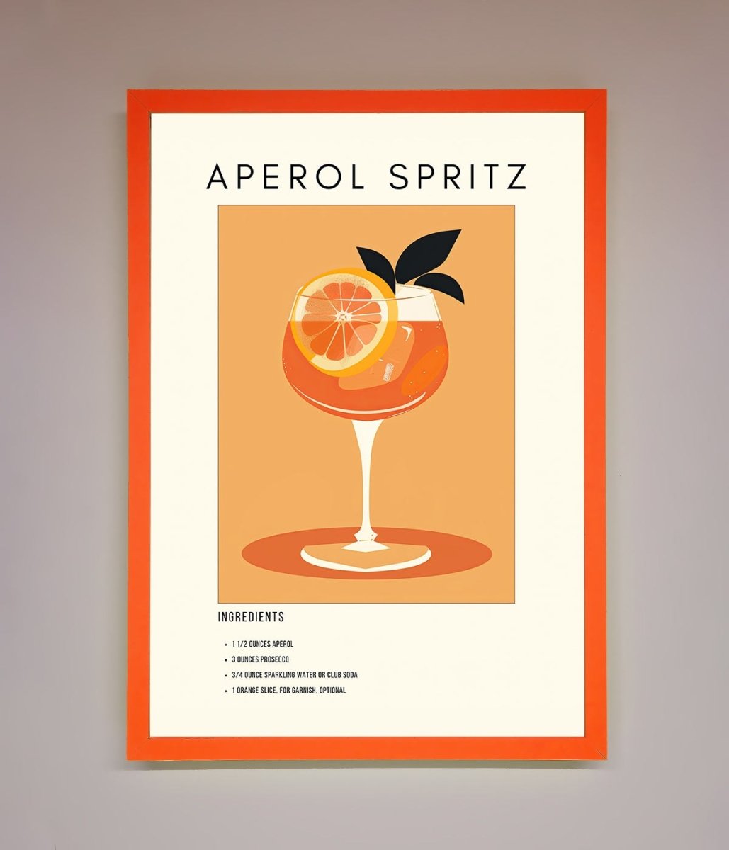 Aperol Spritz Cocktail Framed Print - Zestio