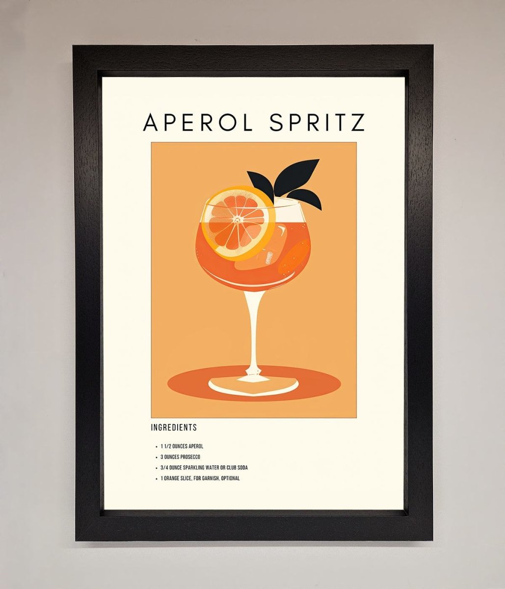 Aperol Spritz Cocktail Framed Print - Zestio