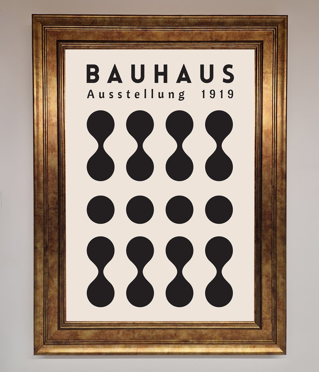 Bauhaus Black 1919 Framed Wall Art - Zestio