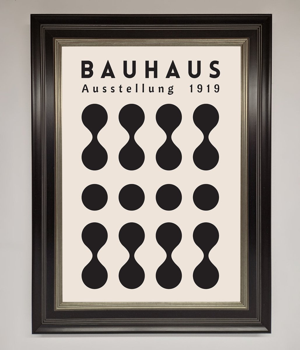 Bauhaus Black 1919 Framed Wall Art - Zestio