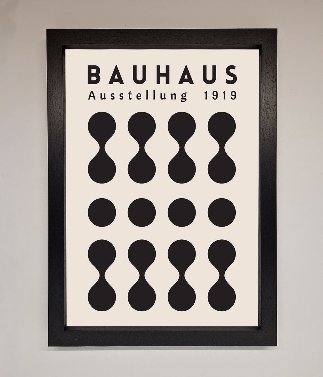 Bauhaus Black 1919 Framed Wall Art - Zestio