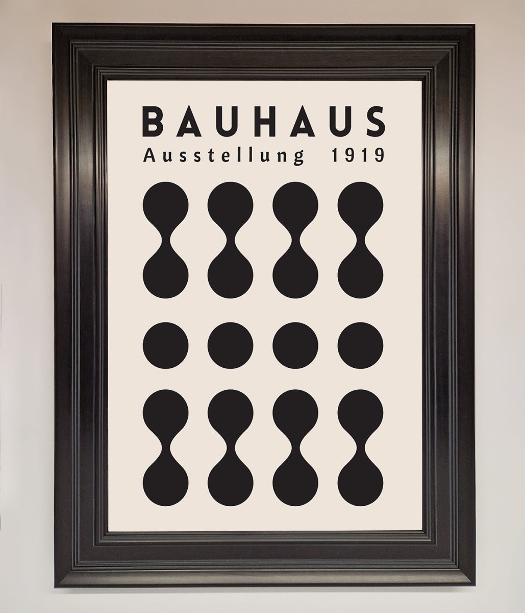 Bauhaus Black 1919 Framed Wall Art - Zestio