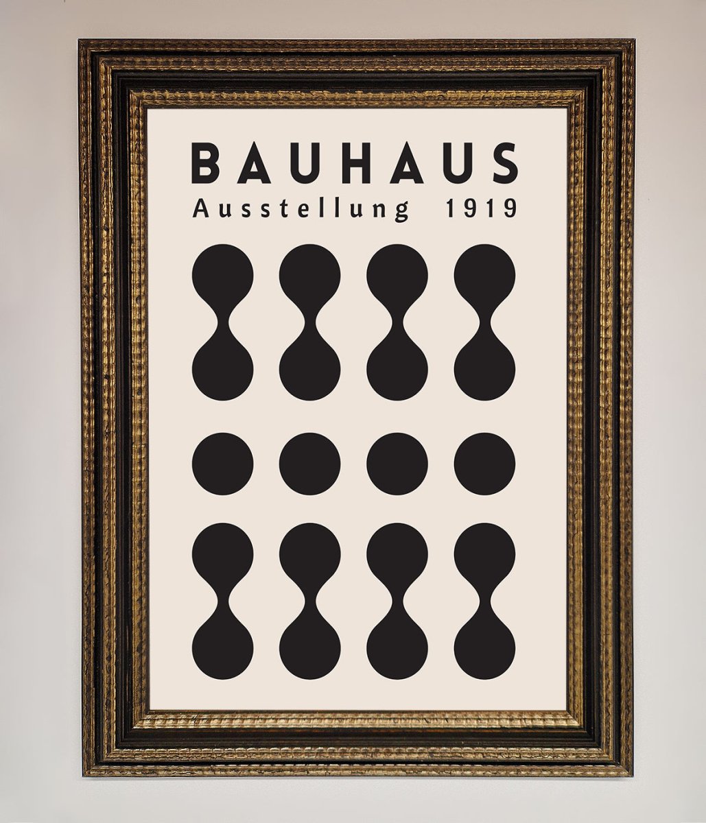 Bauhaus Black 1919 Framed Wall Art - Zestio