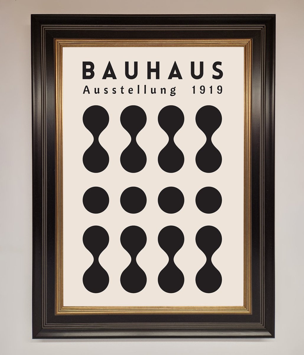 Bauhaus Black 1919 Framed Wall Art - Zestio
