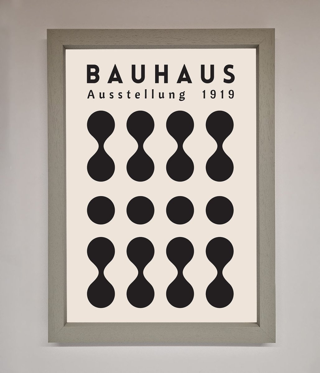 Bauhaus Black 1919 Framed Wall Art - Zestio