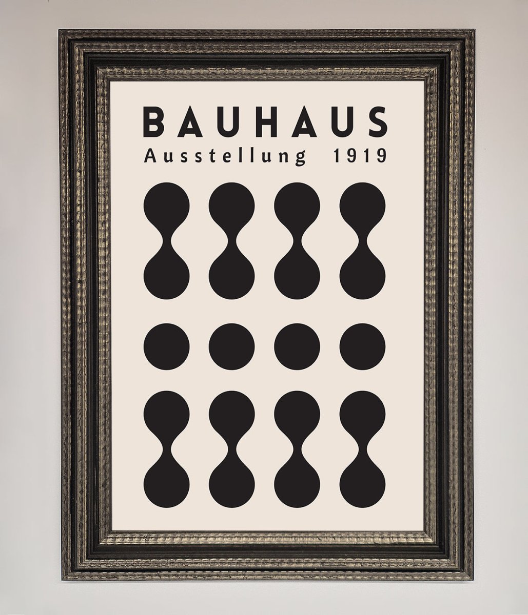 Bauhaus Black 1919 Framed Wall Art - Zestio