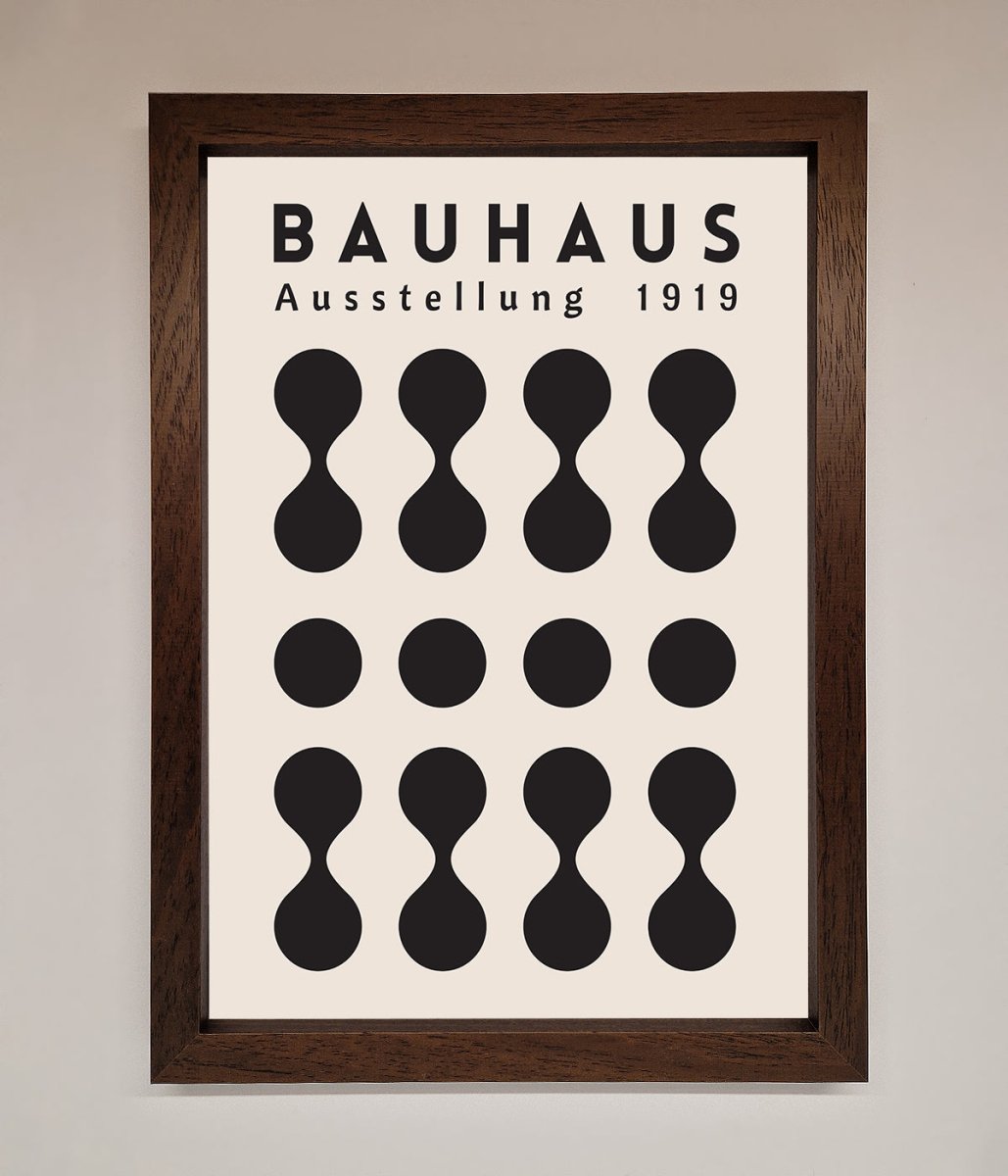 Bauhaus Black 1919 Framed Wall Art - Zestio