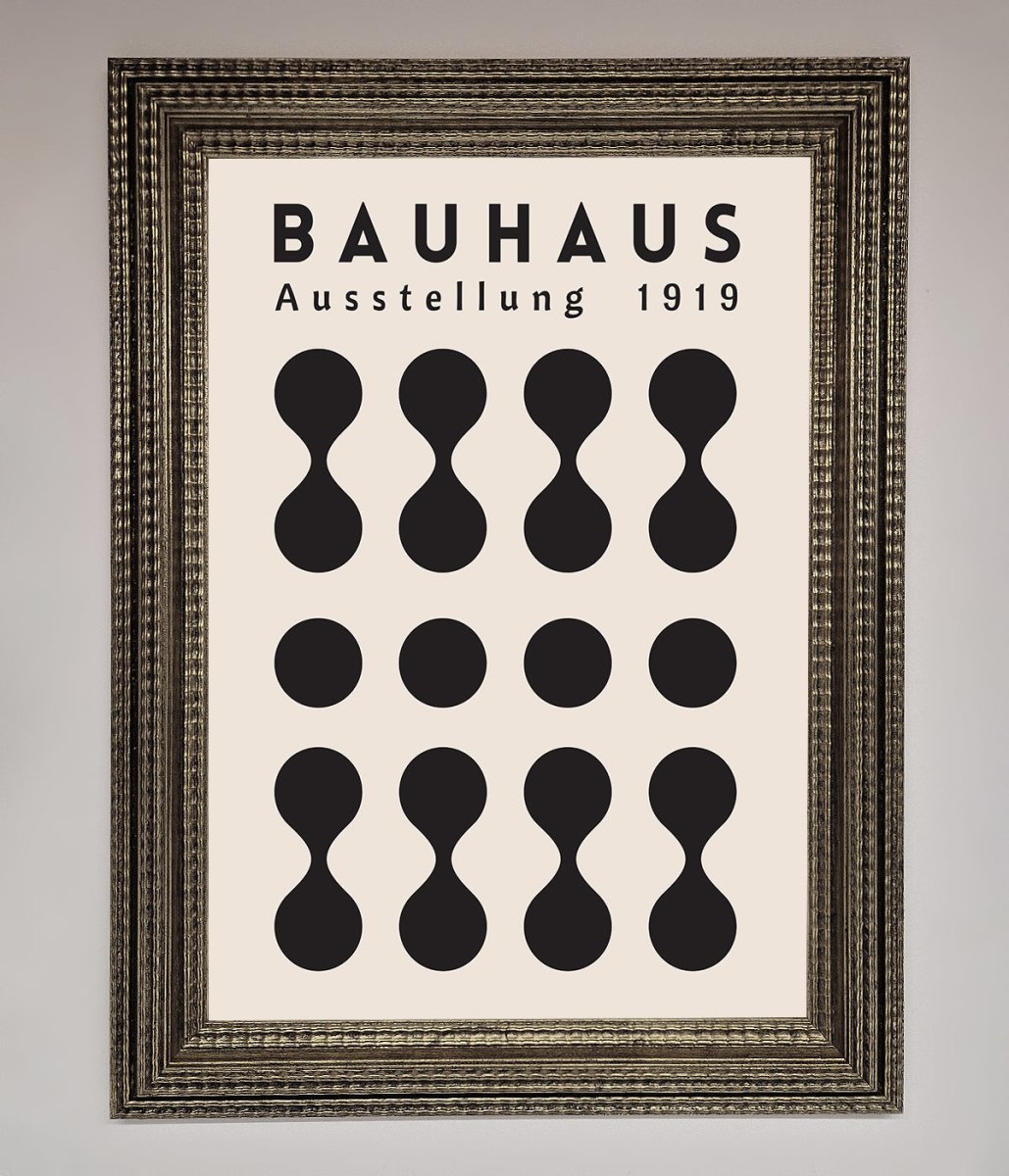Bauhaus Black 1919 Framed Wall Art - Zestio
