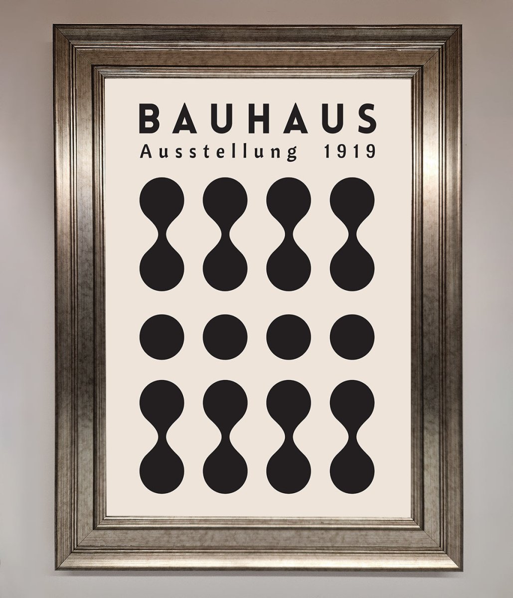 Bauhaus Black 1919 Framed Wall Art - Zestio