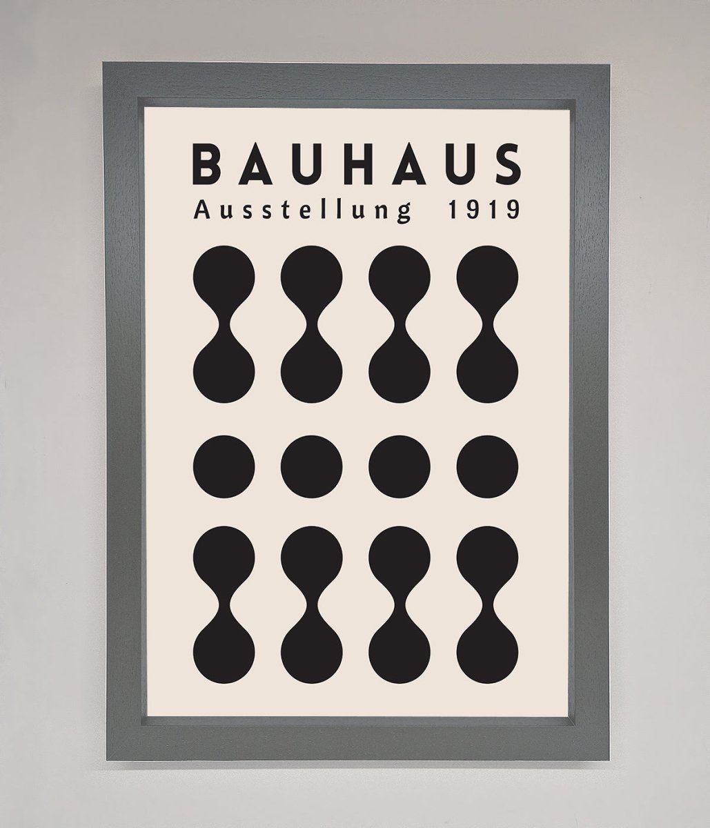 Bauhaus Black 1919 Framed Wall Art - Zestio
