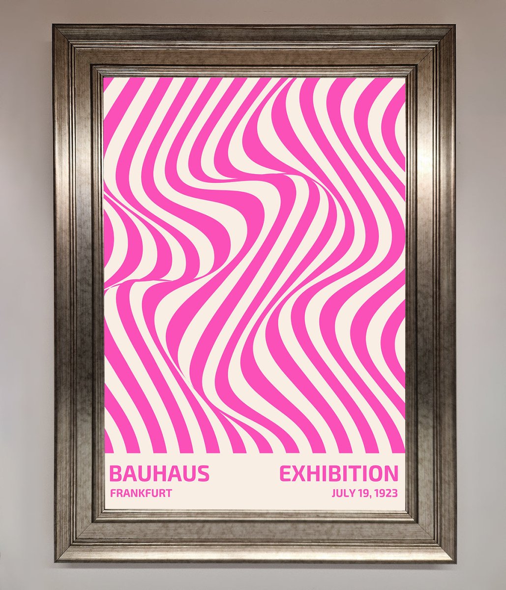 Bauhaus Pink Expedition Framed Wall Art - Zestio
