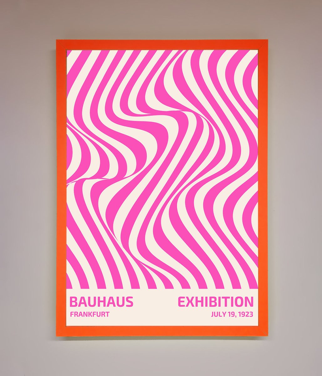 Bauhaus Pink Expedition Framed Wall Art - Zestio