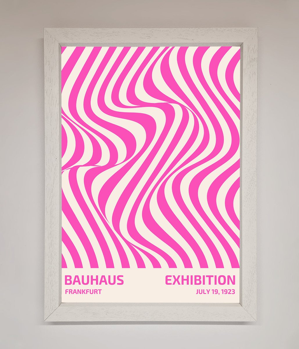 Bauhaus Pink Expedition Framed Wall Art - Zestio