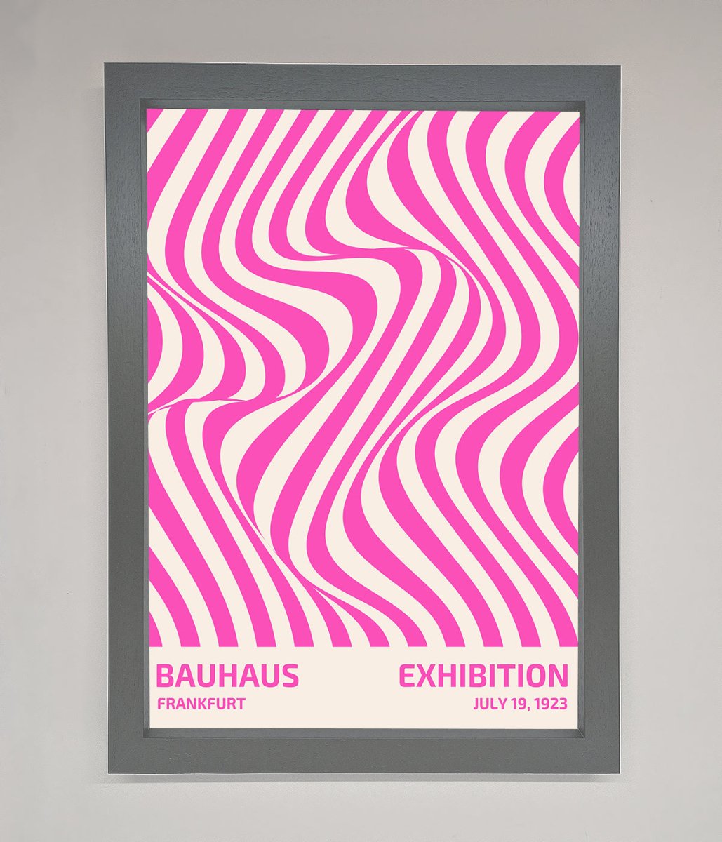 Bauhaus Pink Expedition Framed Wall Art - Zestio