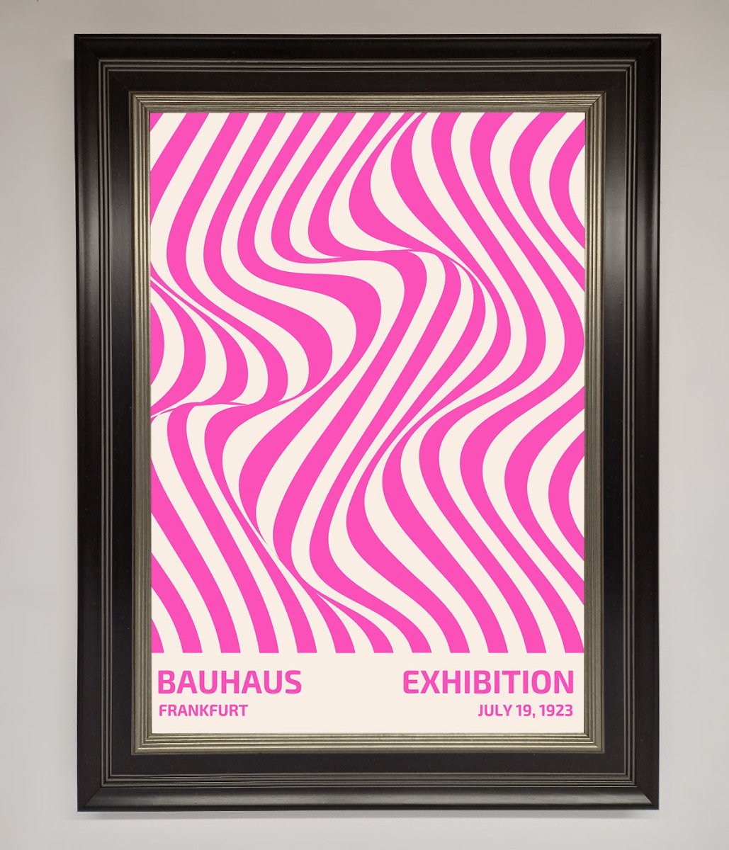 Bauhaus Pink Expedition Framed Wall Art - Zestio