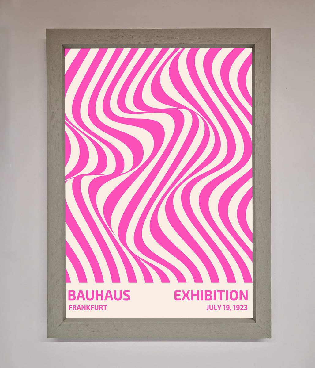 Bauhaus Pink Expedition Framed Wall Art - Zestio