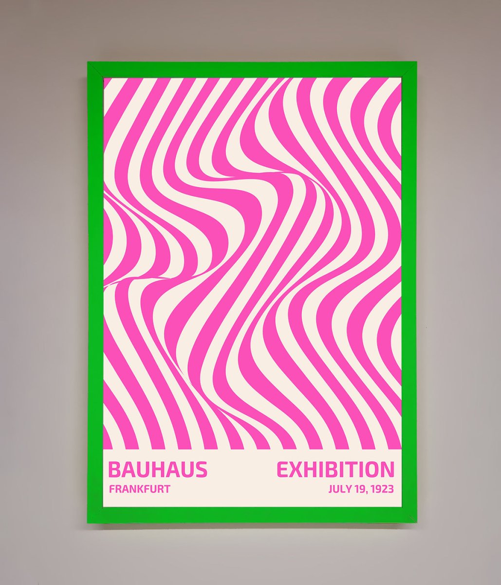 Bauhaus Pink Expedition Framed Wall Art - Zestio