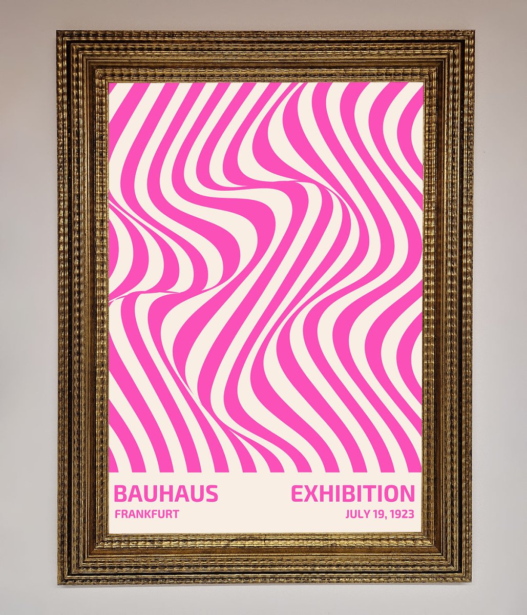 Bauhaus Pink Expedition Framed Wall Art - Zestio