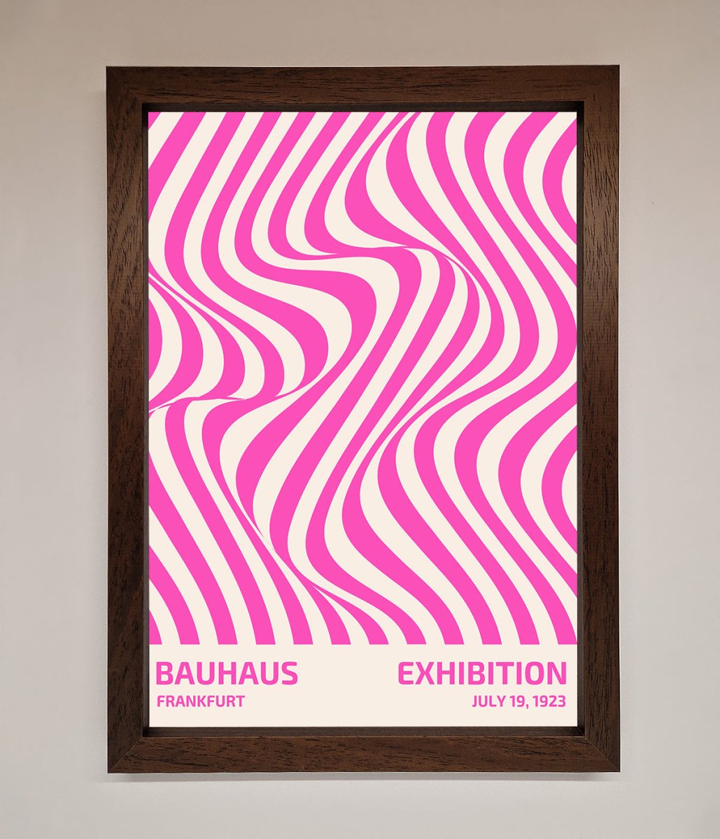 Bauhaus Pink Expedition Framed Wall Art - Zestio