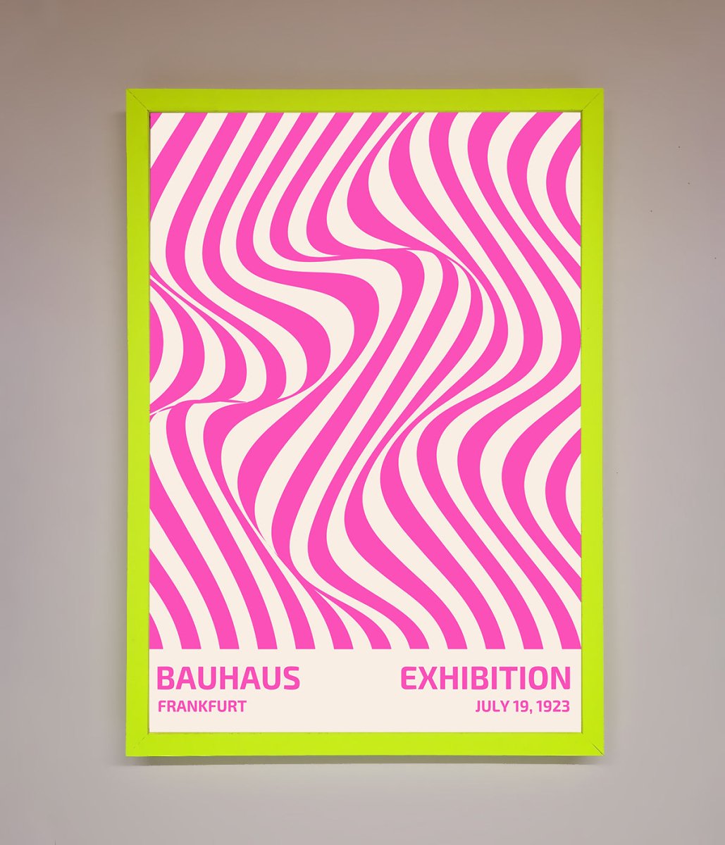 Bauhaus Pink Expedition Framed Wall Art - Zestio