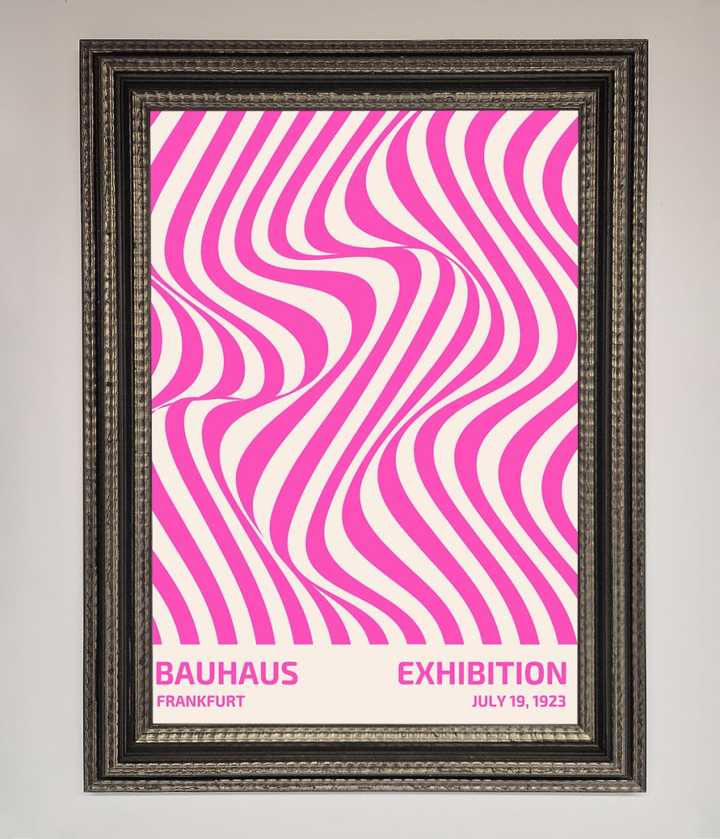 Bauhaus Pink Expedition Framed Wall Art - Zestio